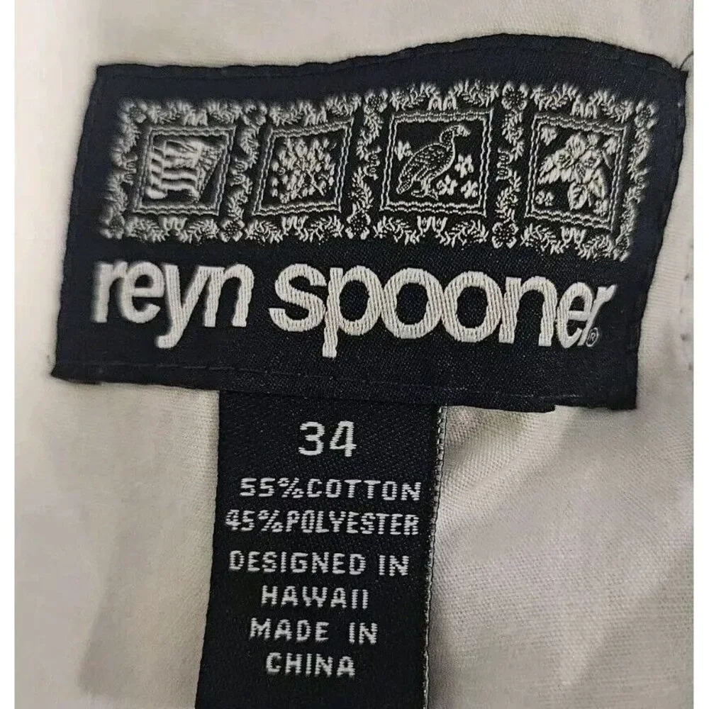 Reyn Spooner‎ Mens A'u I Nalu Shorts Fish Waves Reverse Print Size 34